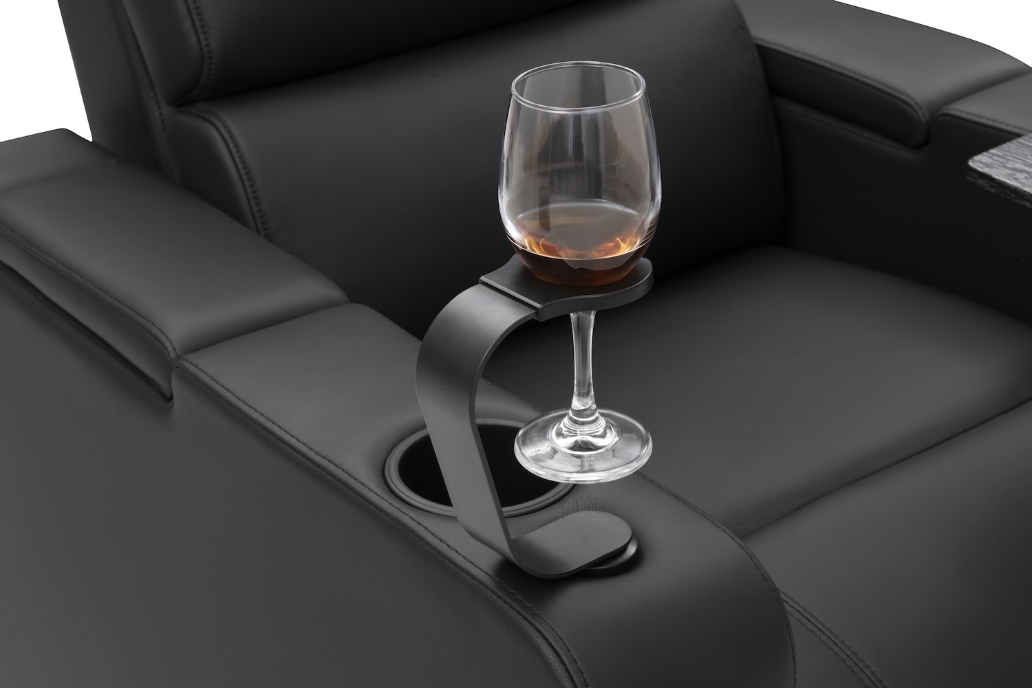 Don Vito recliner met wine glass holder