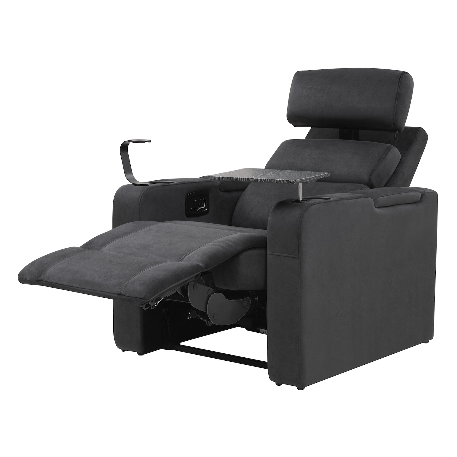 Don Vito TriMotion Vault luxe stof – zijaanzicht reclined met 3 motoren